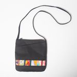Japanese Cloth Patchwork Front Pocket  Shoulder Bag
