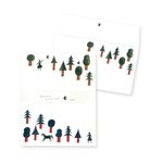 Nishi Shuku Mino‐washi Japanese Paper Writing Stationery Paper with Envelopes Forest
