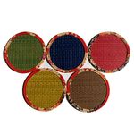 Colorful Tatami Coasters with Japanese Pattern -Set of 5 pcs.