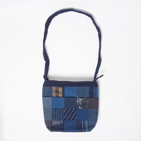 "Kasuri" Patchwork Shoulder Bag