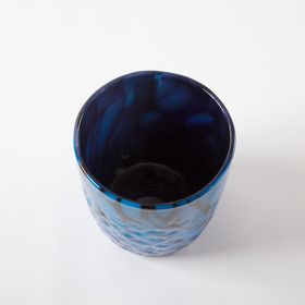 "Ryu-un" (Wafting Cloud) Rock Glass - Set of 5, Light Blue