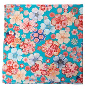 "Kofuroshiki" Large Handkerchief -Sakura and Flower